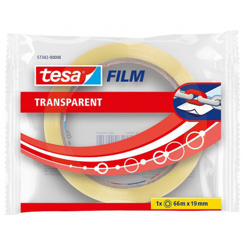 Cinta adhesiva transparente tesa film transparent de 19 mm. x 66 mts.
