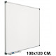 Pizarra laminada blanca con marco de aluminio planning sisplamo de 100x120 cm.
