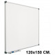 Pizarra laminada blanca con marco de aluminio planning sisplamo de 120x150 cm.
