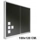Vitrina de anuncios con fondo de corcho tapizado y marco de aluminio planning sisplamo, 100x120 cm.