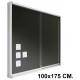 Vitrina de anuncios con fondo de corcho tapizado y marco de aluminio planning sisplamo, 100x175 cm.