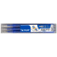 Recambio bolígrafo borrable pilot frixion ball 07 y ball clicker 07, azul, blíster de 3 uds.