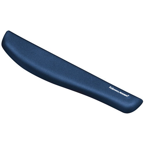 Reposamuñecas para teclado fellowes foam fusion plushtouch en color azul.