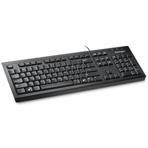 Teclado con cable kensington valuekeyboard, usb, negro