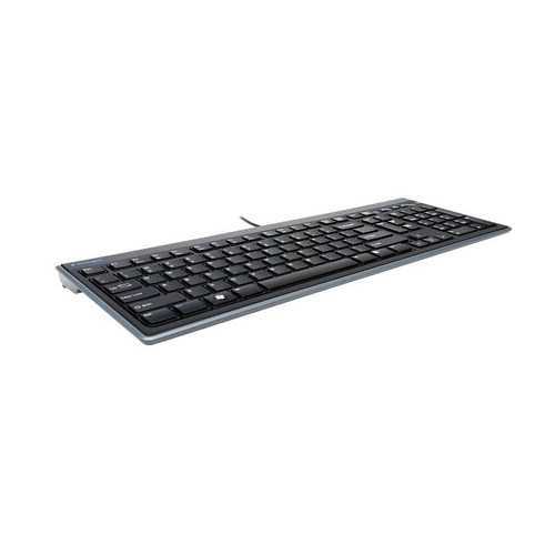 Teclado fino con cable kensington advance fit™, usb, negro