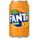 Fanta naranja, lata de 330 ml.