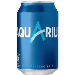 Aquarius limón, lata de 330 ml.