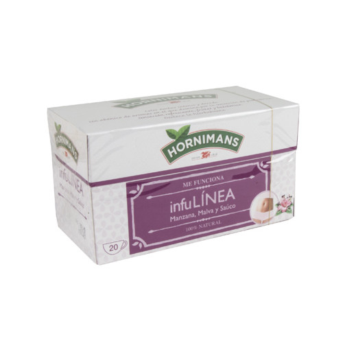 Té hornimans infulínea, manzana, malva y saúco, caja de 20 bolsas