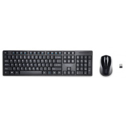 Set de ratón y teclado para sobremesa inalámbricos kensington pro fit, usb de 2,4 ghz, negro