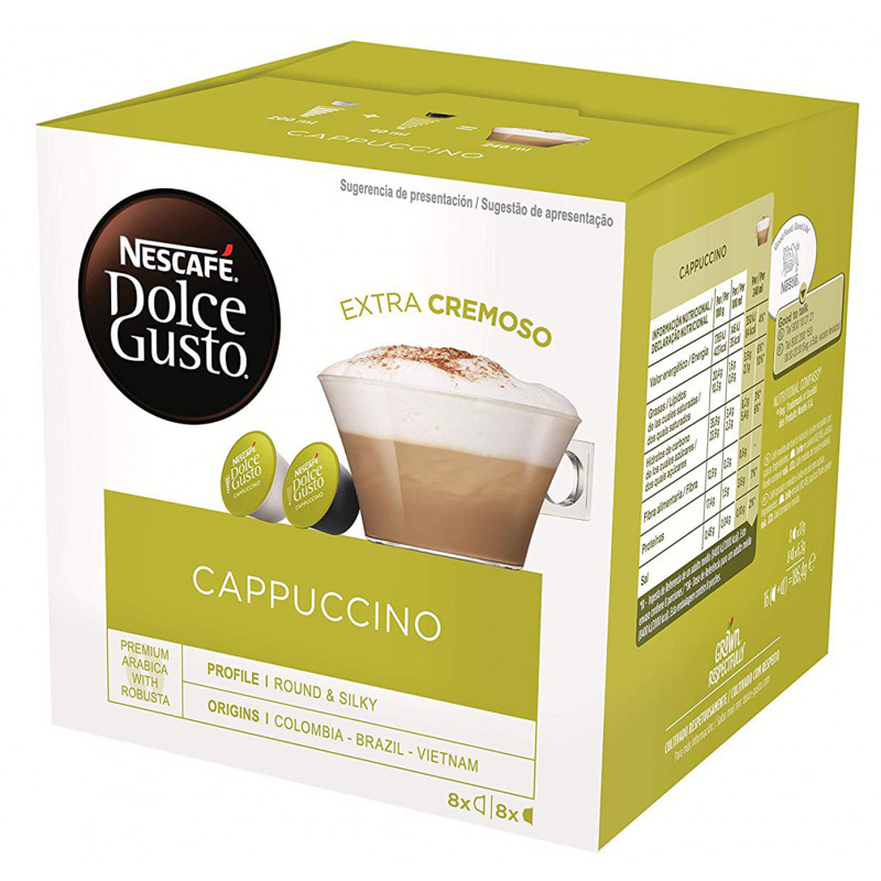 Cápsulas monodosis  Nescafé Dolce Gusto café con leche intenso