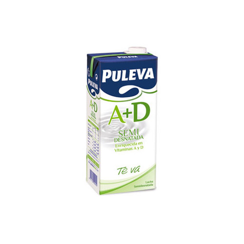 Leche puleva semidesnatada, brik de 1 litro