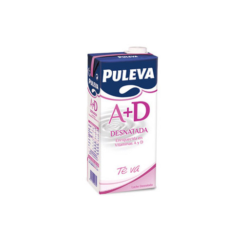 Leche puleva desnatada, brik de 1 litro