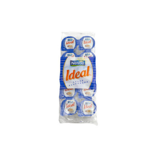 Leche evaporada nestlé ideal, cápsula de 7,5 grs. pack de 10 uds.