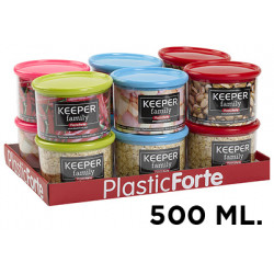 Bote multiusos plástico con tapa de color de 250 ml.