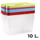 Caja para ordenación plasticforte nº 24, 385x230x175 mm. tapa en colores surtidos, 10 l.