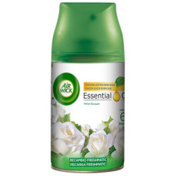 Recambio Ambientador air wick freshmatic flores blancas recambio de 250 ml.