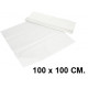 Mantel de papel en hojas, 100x100 cm. blanco, caja de 400 uds.