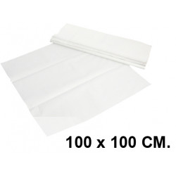 Mantel de papel en hojas, 100x100 cm. blanco, caja de 400 uds.