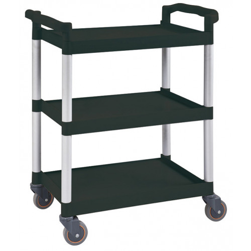 Carro de servicio multifuncional q-connect, 3 estantes, 97x42x83 cm.