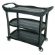 Carro de servicio multifuncional q-connect, 3 estantes, 94x52,4x111,5 cm.