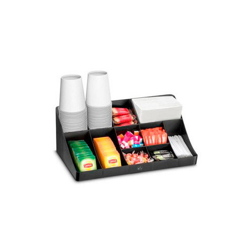 Bandeja organizadora cep, 11 compartimentos, 462x168x249 mm. negro