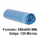 Bolsa de basura con cierra fácil jn, 550x600 mm. 120 micras, 23 litros, azul, rollo de 20 uds.