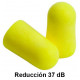 Tapones para los oidos deltaplus en espuma de poliuretano reducción de 32dB, en blster de 10 pares.