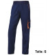 Pantalón de trabajo deltaplus panostyle, talla s, azul marino/naranja