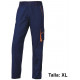 Pantalón de trabajo deltaplus panostyle, talla xl, azul marino/naranja