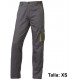 Pantalón de trabajo deltaplus panostyle, talla xs, gris/verde