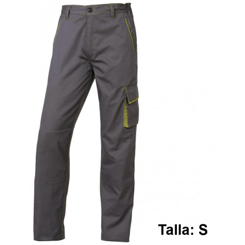 Pantalón de trabajo deltaplus panostyle, talla s, gris/verde