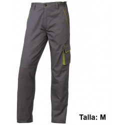 Pantalón de trabajo deltaplus panostyle, talla m, gris/verde