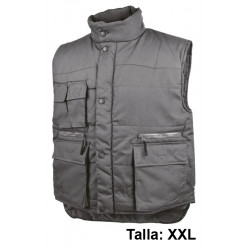 Chaleco multibolsillos deltaplus sierra2, talla xxl, gris/verde