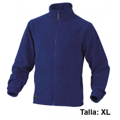 Chaqueta de lana polar deltaplus vernon2, talla xl, azul marino/negro