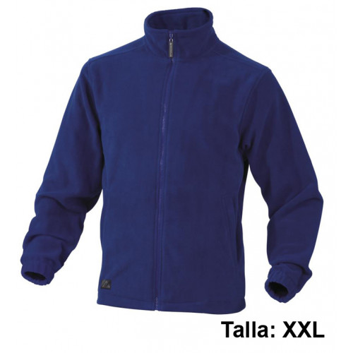 Chaqueta de lana polar deltaplus vernon2, talla xxl, azul marino/negro