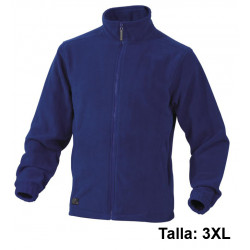 Chaqueta de lana polar deltaplus vernon2, talla 3xl, azul marino/negro