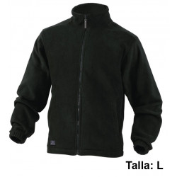 Chaqueta de lana polar deltaplus vernon, talla l, color negro.