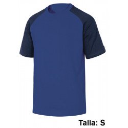 Camiseta de manga corta deltaplus genoa2, talla s, azul marino/negro