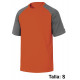 Camiseta de manga corta deltaplus genoa2, talla s, naranja/gris