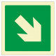Pictograma de señalización en pvc fotoluminiscente syssa, 224x224 mm. vía evacuación