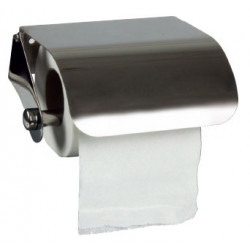 Dispensador de papel higiénico doméstico q-connect en acero inoxidable, 122x98x45 mm.