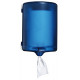 Dispensador de papel secamanos en plástico q-connect, 225x275x220 mm. azul/blanco