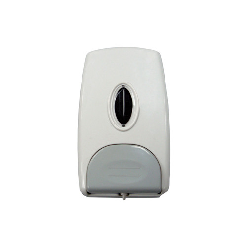 Dispensador de jabón manual q-connect, 135x240x95 mm. 1 litro, blanco/gris