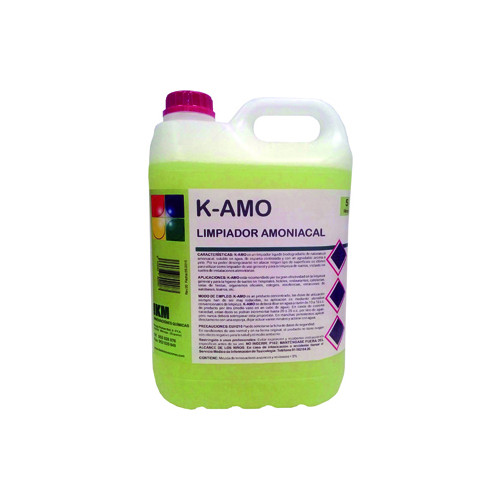 Limpiador amoniacal desengrasante ikm k-amo, garrafa de 5 litros