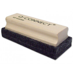 Borrador de fieltro para pizarra de tiza q-connect, 100x40 mm.