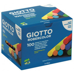 Tiza antipolvo giotto robercolor, colores surtidos, caja de 100 uds.