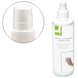 Spray limpiador para pizarra blanca q-connect, bote de 250 ml.