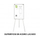 Caballete de convención q-connect, superficie en acero lacado, 70x100 cm.