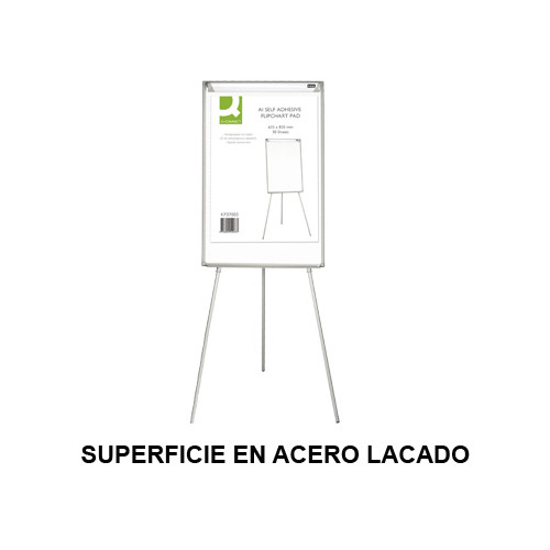 Caballete de convención q-connect, superficie en acero lacado, 70x100 cm.