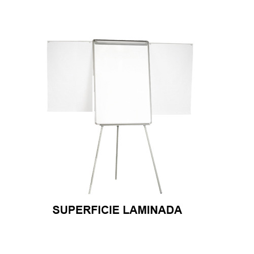 Caballete de convención con brazos extensibles q-connect, superficie laminada, 70x100 cm.